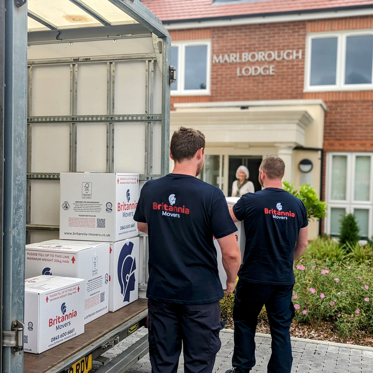 Bradshaw removals van ready for a move in the East Midlands